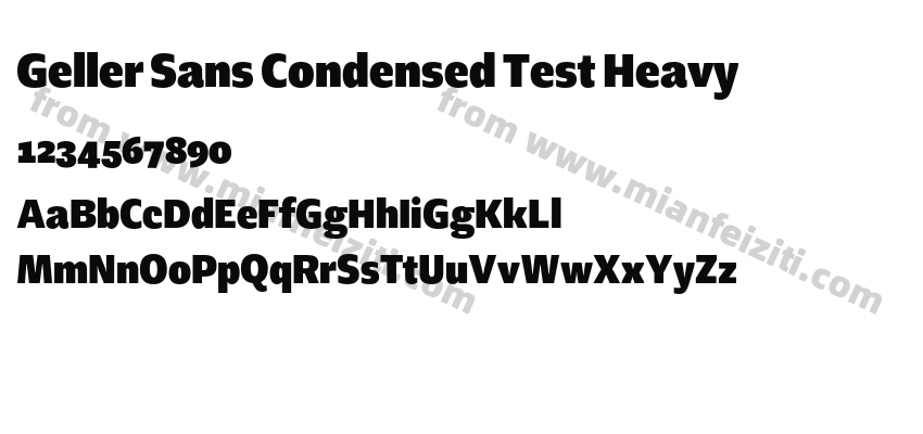 Geller Sans Condensed Test Heavy预览图2