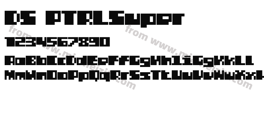 DS PTRLSuper字体预览