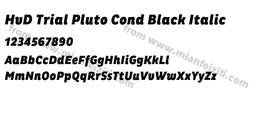 HvD Trial Pluto Cond Black Italic预览图2