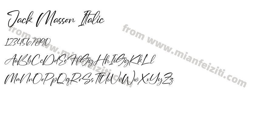 Jack Masson Italic预览图2