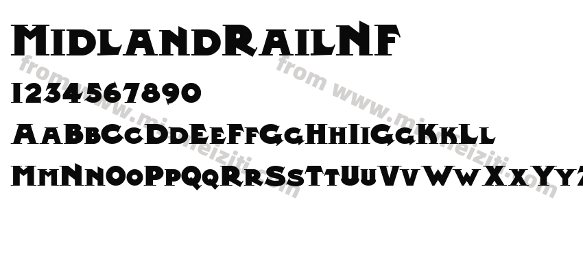 MidlandRailNF字体预览