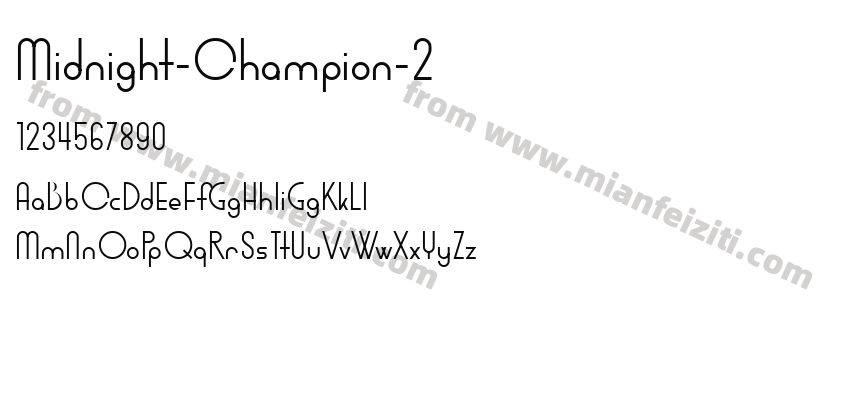 Midnight-Champion-2字体预览