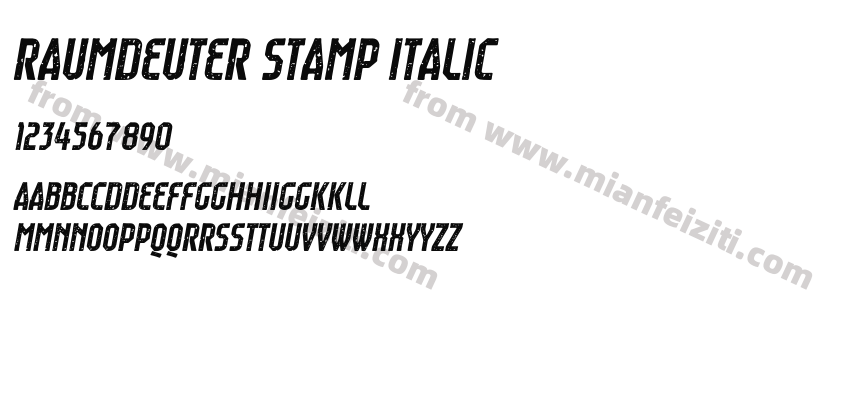 Raumdeuter Stamp Italic预览图2