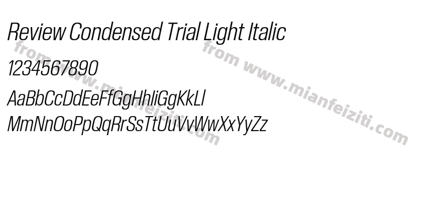 Review Condensed Trial Light Italic预览图2