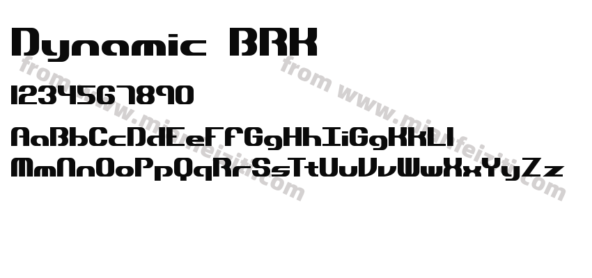 Dynamic BRK字体预览