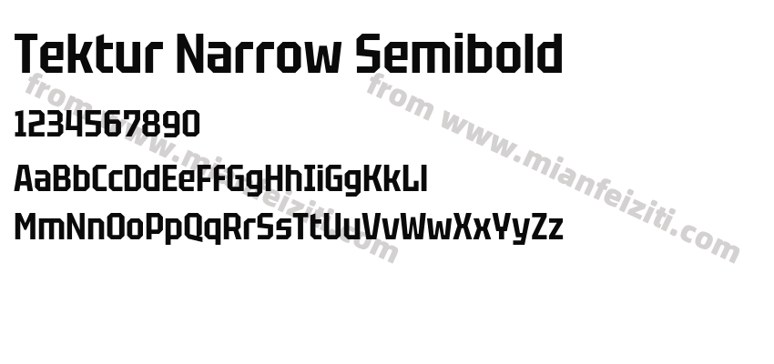 Tektur Narrow Semibold预览图2