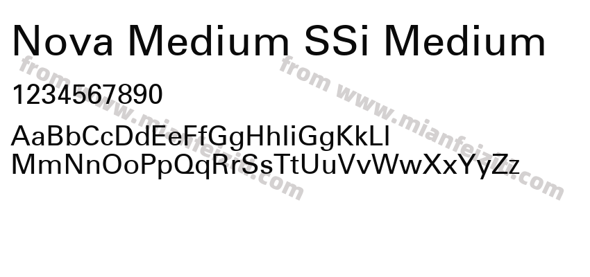 Nova Medium SSi Medium字体预览