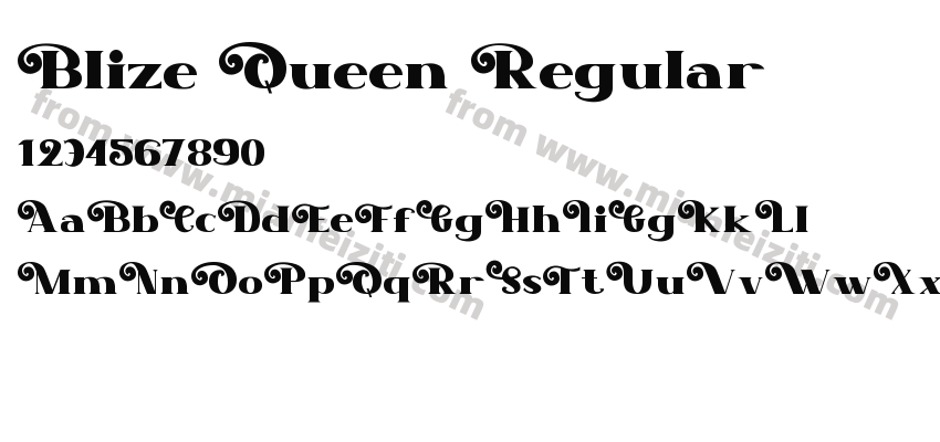 Blize Queen Regular预览图2