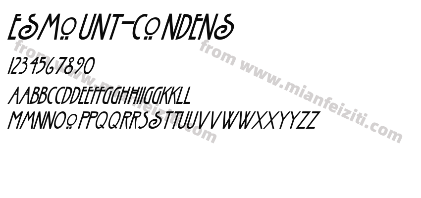 Esmount-Condens字体预览