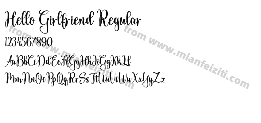 Hello Girlfriend Regular预览图2