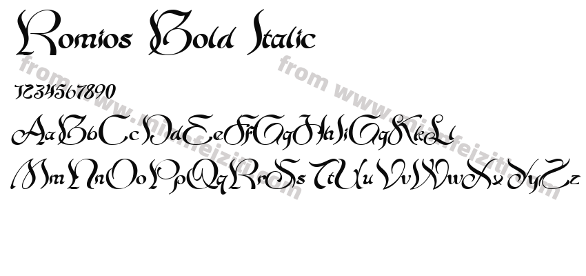 Romios Bold Italic预览图2