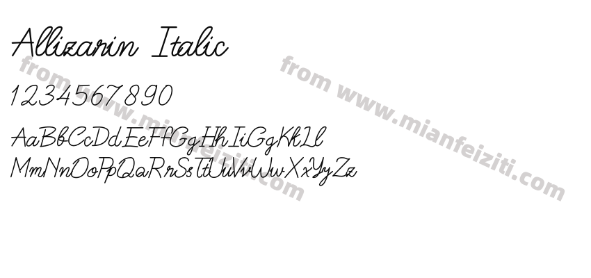 Allizarin Italic预览图2
