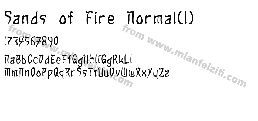 Sands of Fire Normal(1)字体预览