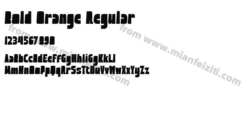 Bold Orange Regular预览图2