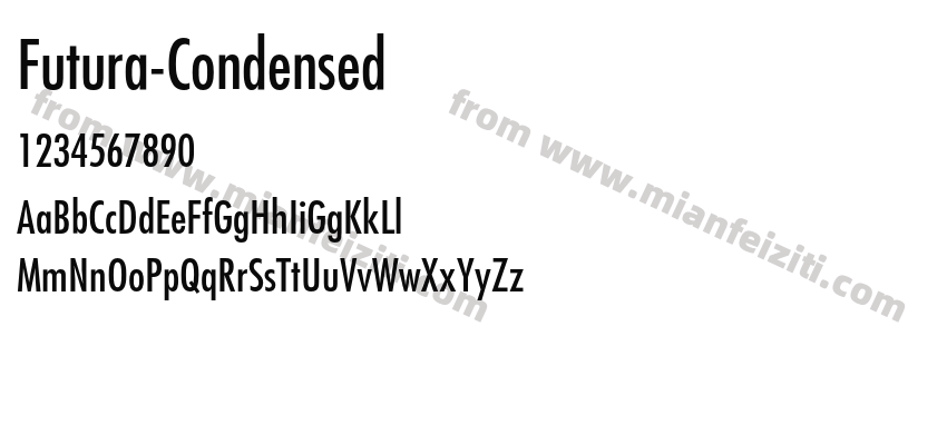 Futura-Condensed字体预览
