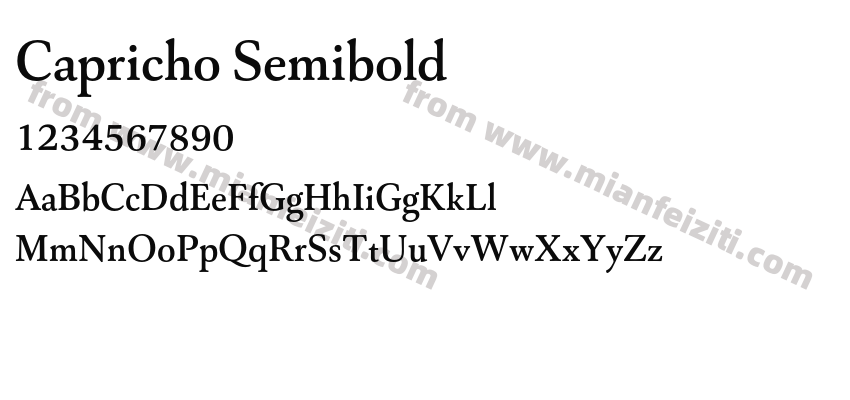 Capricho Semibold预览图2