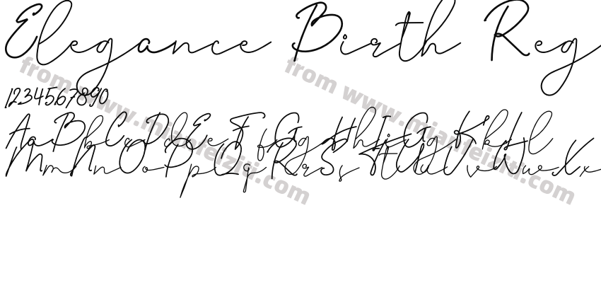 Elegance Birth Regular预览图2