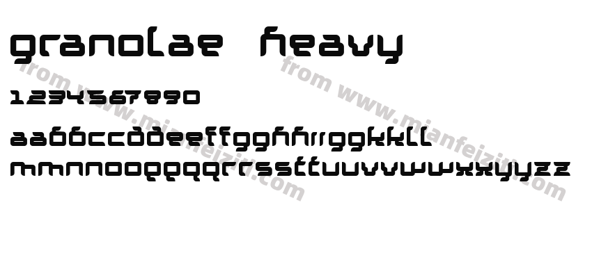 Granolae Heavy字体预览