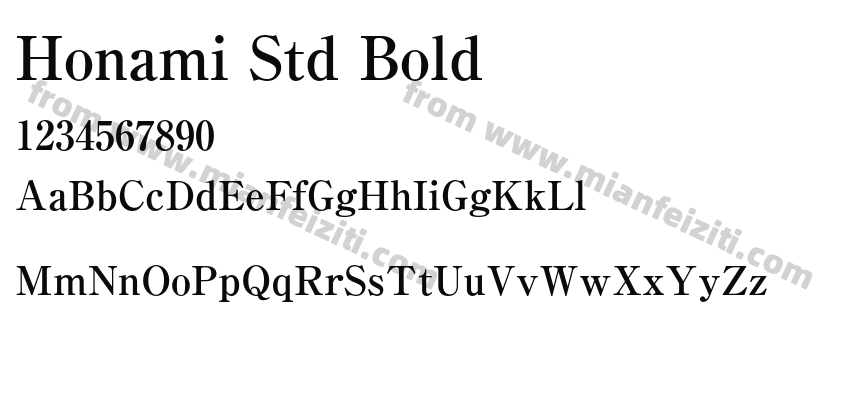Honami Std Bold预览图2