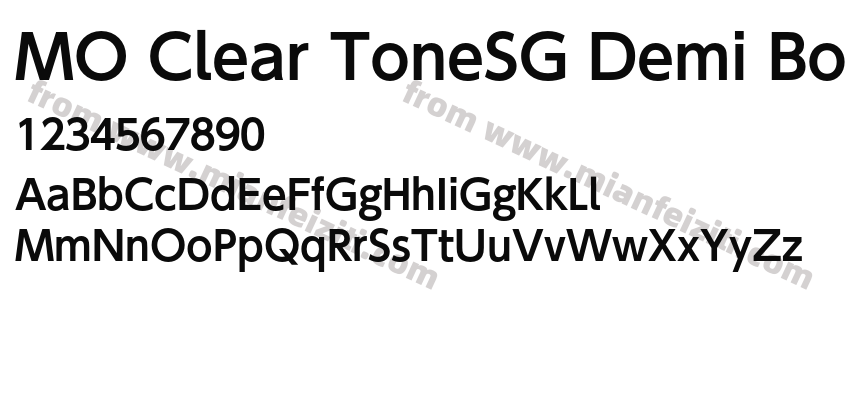 MO Clear ToneSG Demi Bold预览图2