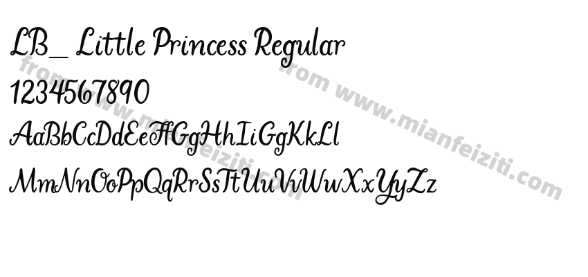 LB_ Little Princess Regular预览图2