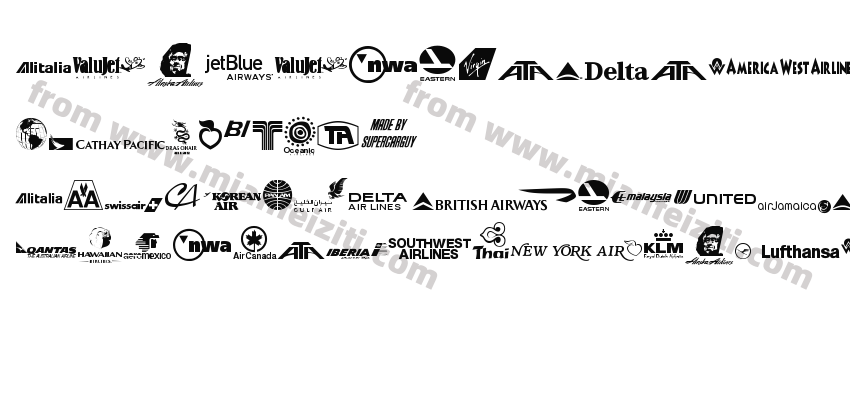 Airline-Logos-Past-and-Present字体预览