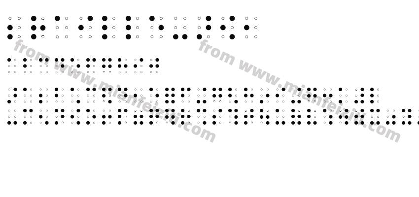 Braille-AOE字体预览
