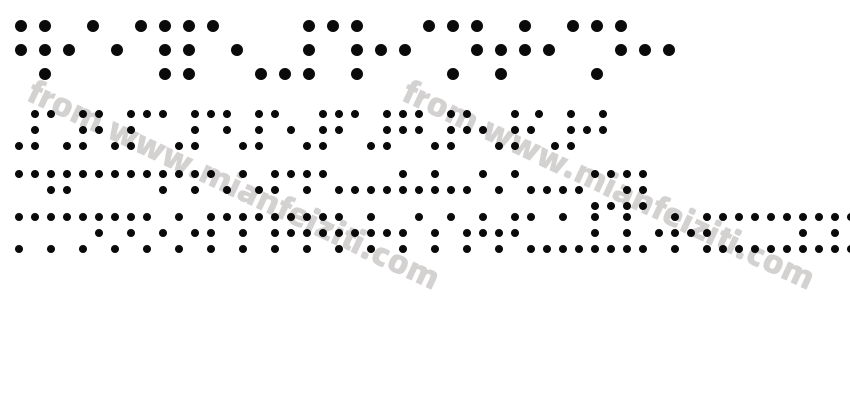 Braille-Printing字体预览