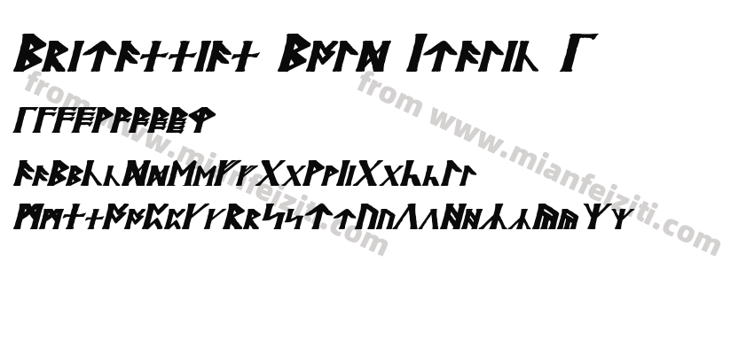 Britannian Bold Italic 1预览图2