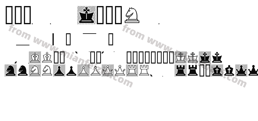 Chess Lucena字体预览