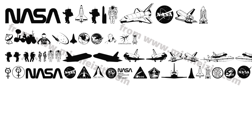 NASA-Dings字体预览