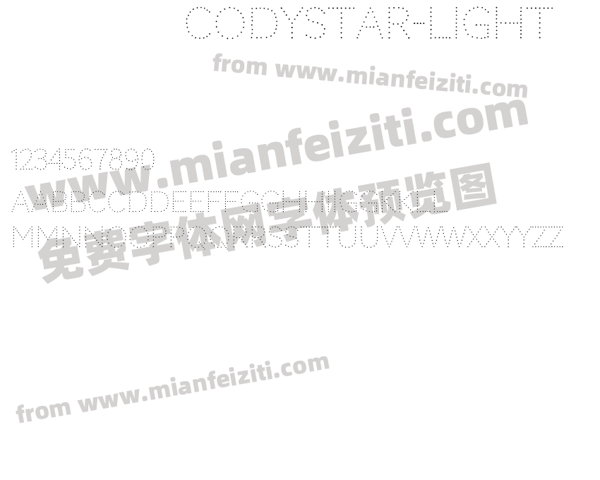 Codystar-Light字体预览