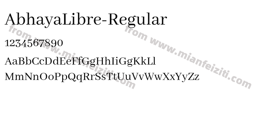 AbhayaLibre-Regular字体预览