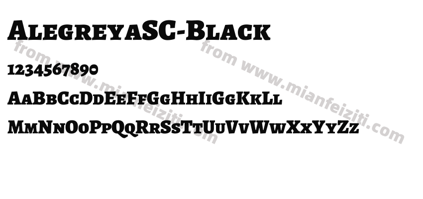 AlegreyaSC-Black字体预览