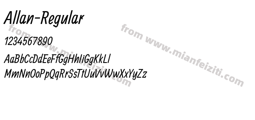 Allan-Regular字体预览