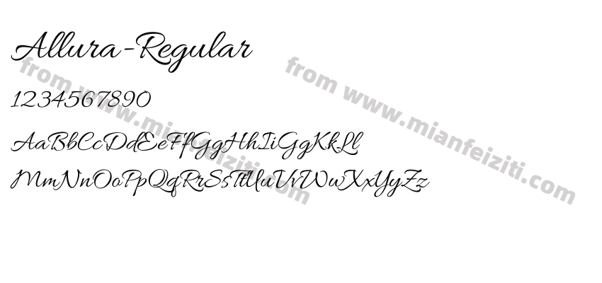 Allura-Regular字体预览