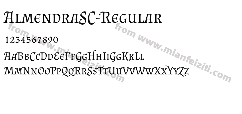 AlmendraSC-Regular字体预览