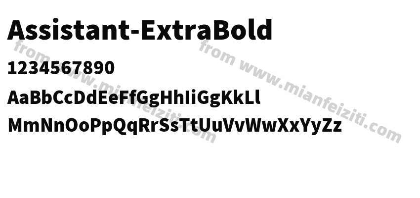 Assistant-ExtraBold字体预览
