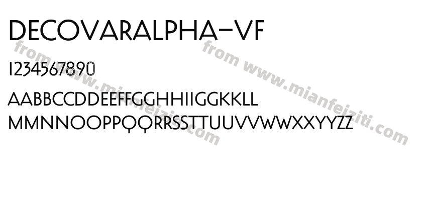 DecovarAlpha-VF字体预览