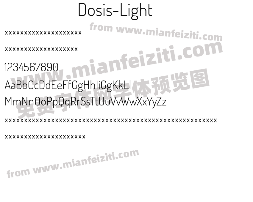 Dosis-Light字体预览