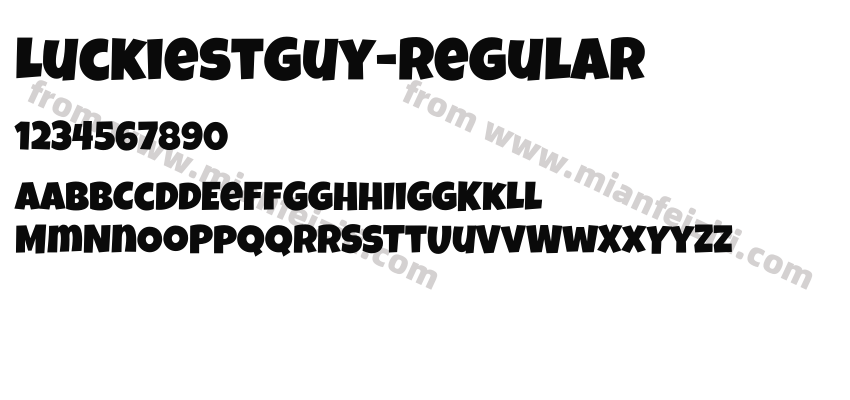 LuckiestGuy-Regular字体预览