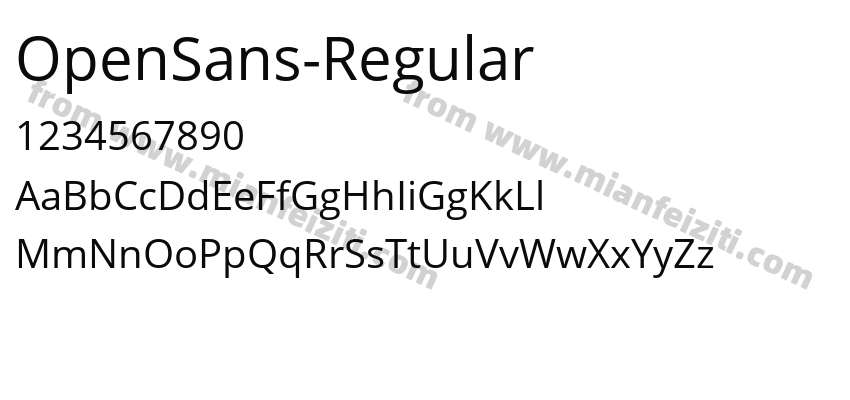 OpenSans-Regular字体预览