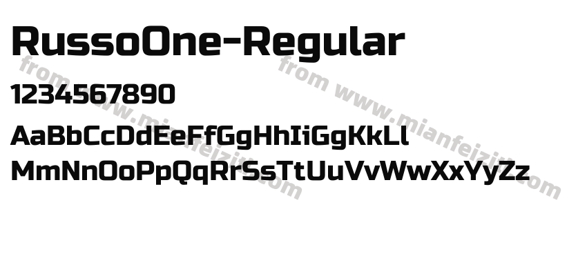 RussoOne-Regular字体预览