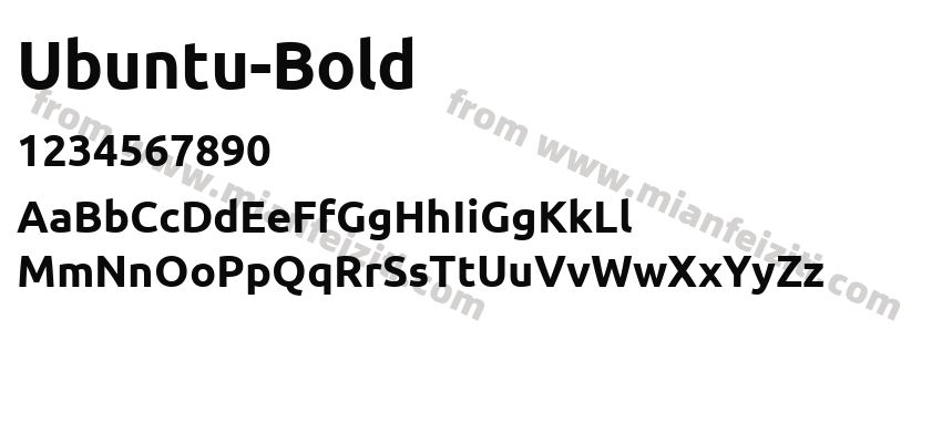 Ubuntu-Bold字体预览