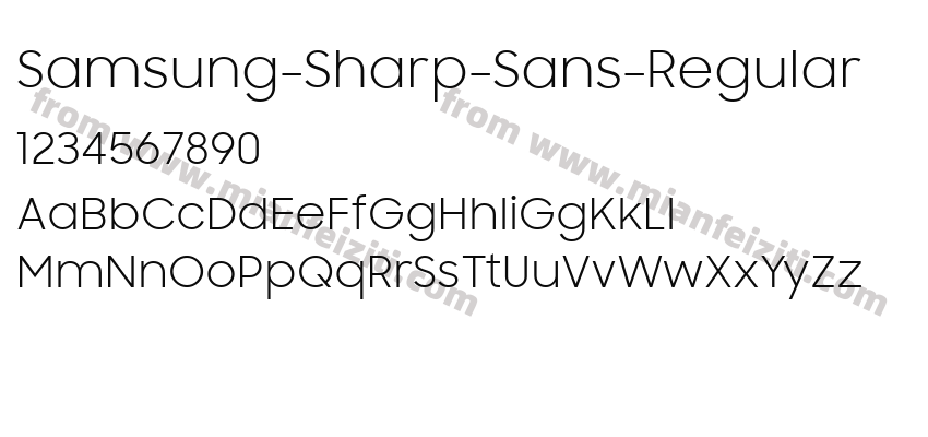 Samsung-Sharp-Sans-Regular字体预览