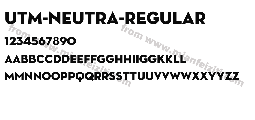 UTM-Neutra-Regular字体预览