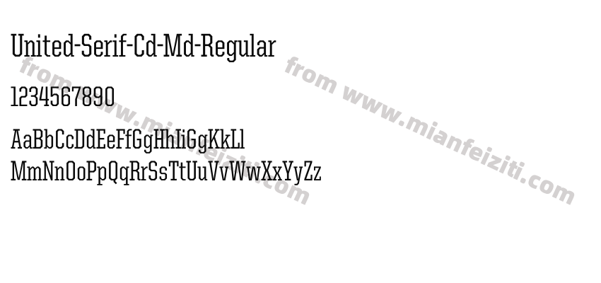United-Serif-Cd-Md-Regular字体预览