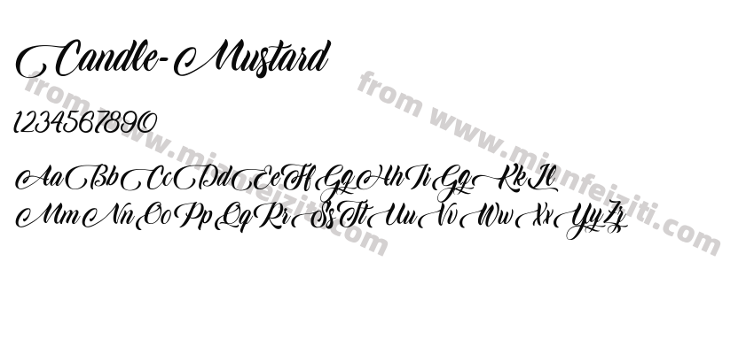 Candle-Mustard字体预览