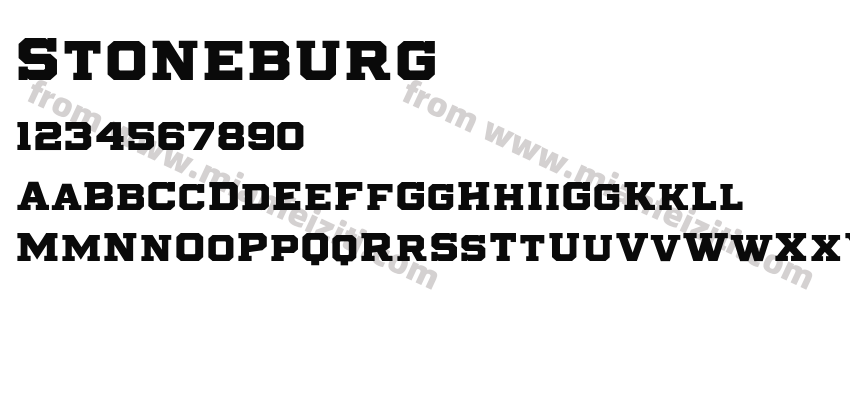 Stoneburg字体预览