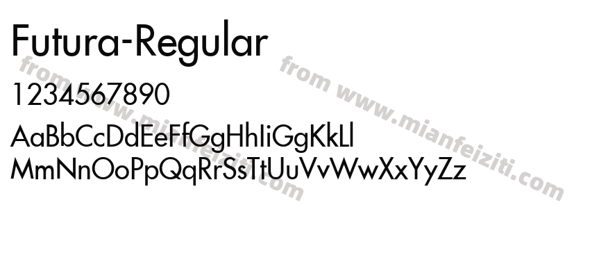 Futura-Regular字体预览